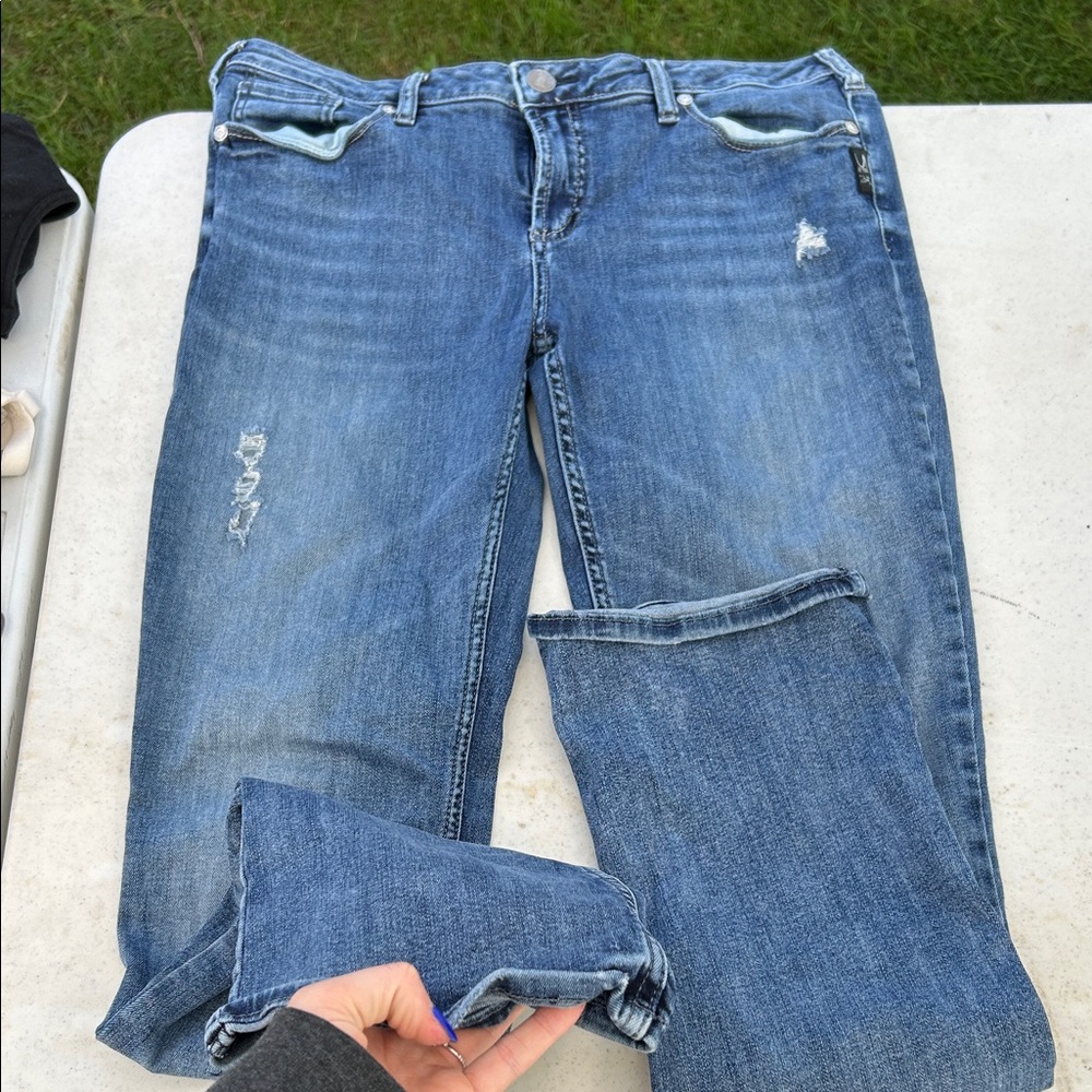 Womens silver Jeans